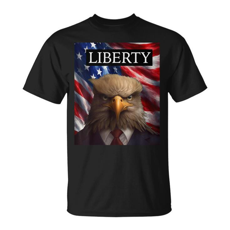 Eagle In A Suit American Flag - 4Th Of July Liberty  Unisex T-Shirt