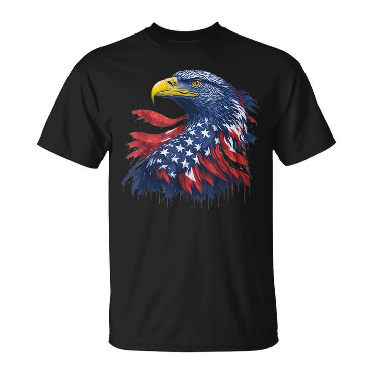 Eagle Of Freedom Merica Patriotic Usa Flag 4Th Of July 2023 Unisex T-Shirt