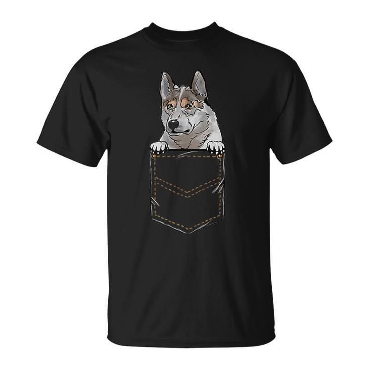 East-Siberian Laika Puppy For A Dog Owner Pet Pocket T-Shirt