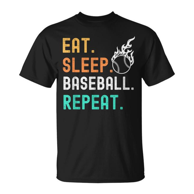 Eat Sleep Baseball Repeat  T-Shirt