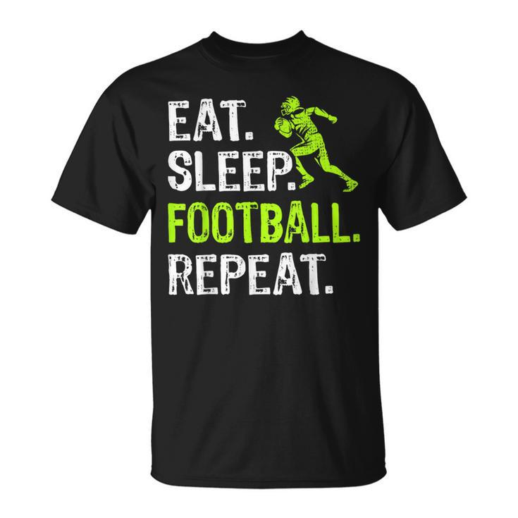 Eat Sleep Football Repeat Football Player T-Shirt