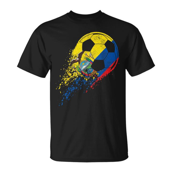 Ecuador Ecuadorian Flag Fan Pride Soccer Player  Unisex T-Shirt