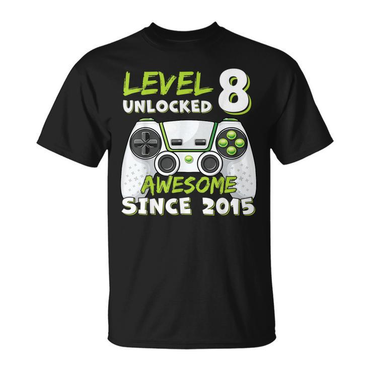 Eight 8Yr Bday Son Boy Funny Gamer 8Th 8 Years Old Birthday  Unisex T-Shirt