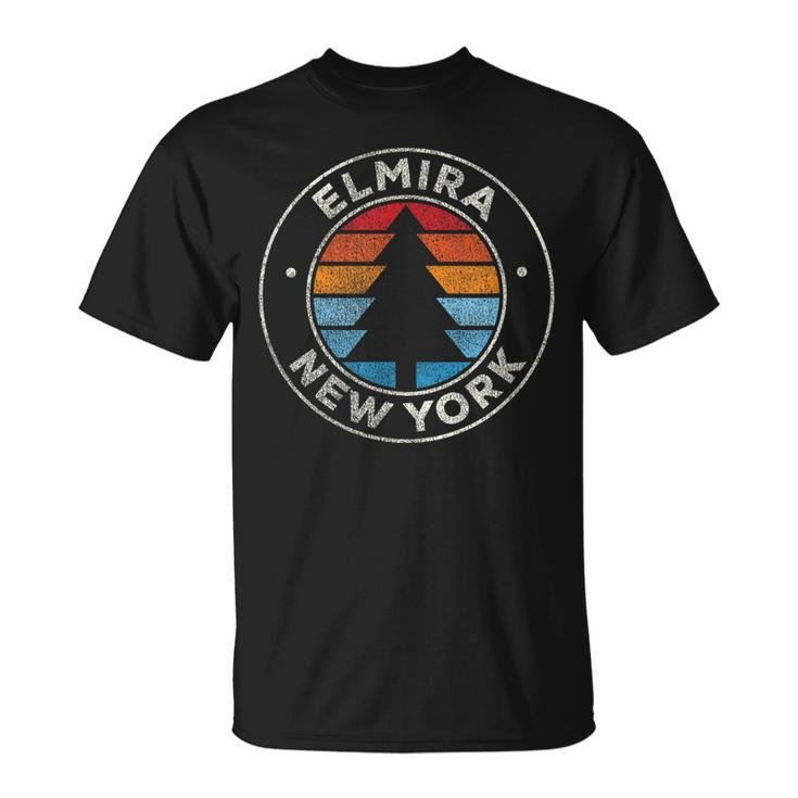 Elmira New York Ny Vintage Graphic Retro 70S T-Shirt