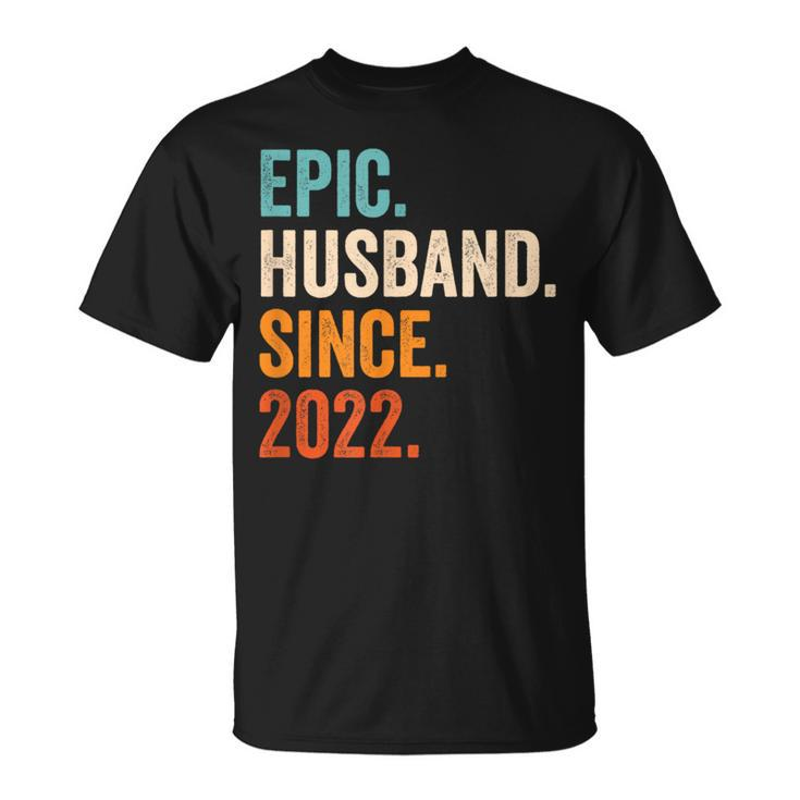 Epic Husband Since 2022 1St Wedding Anniversary 1 Year T-Shirt