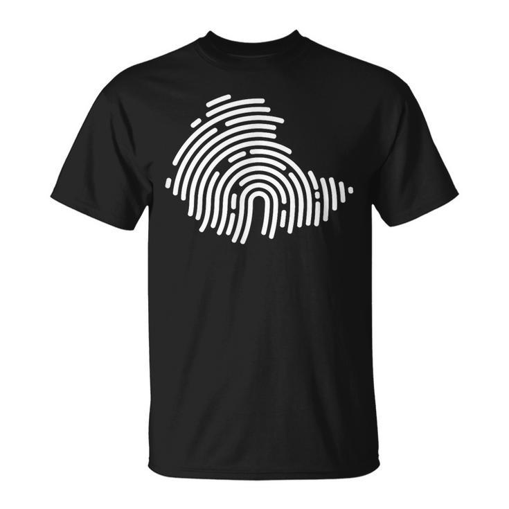 Ethiopia Ashara Fingerprint On Ethiopian Map Unisex T-Shirt