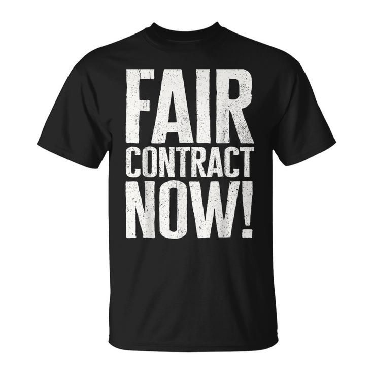Fair Contract Now Writers Guild Of America Wga Strike T-Shirt