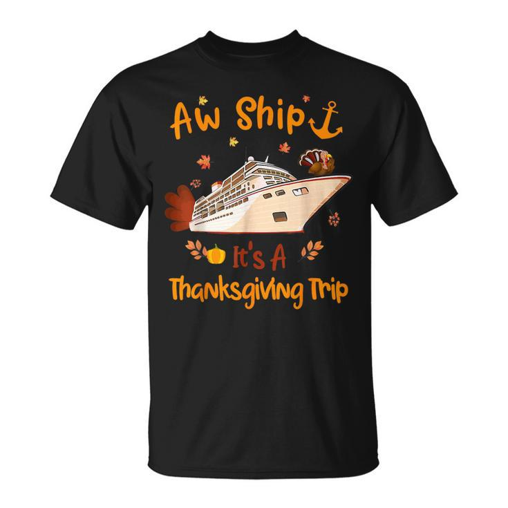 Family Thanksgiving Cruise 2023 Happy Autumn Cruise Trip T-Shirt