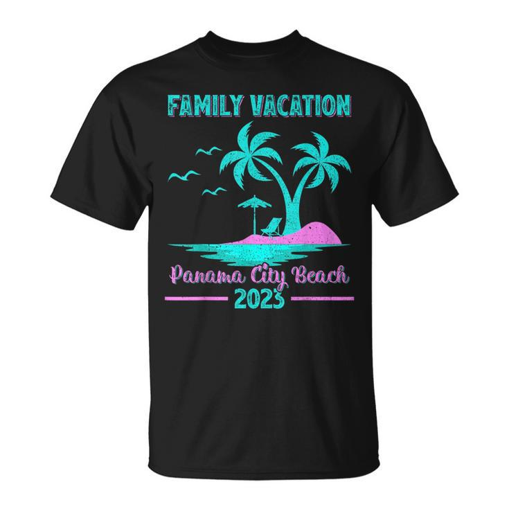Family Vacation 2023 Palm Tree Florida Panama City Beach  Unisex T-Shirt