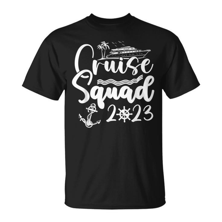 Family Vacation Matching Cruise Squad 2023  Family Vacation Funny Designs Funny Gifts Unisex T-Shirt