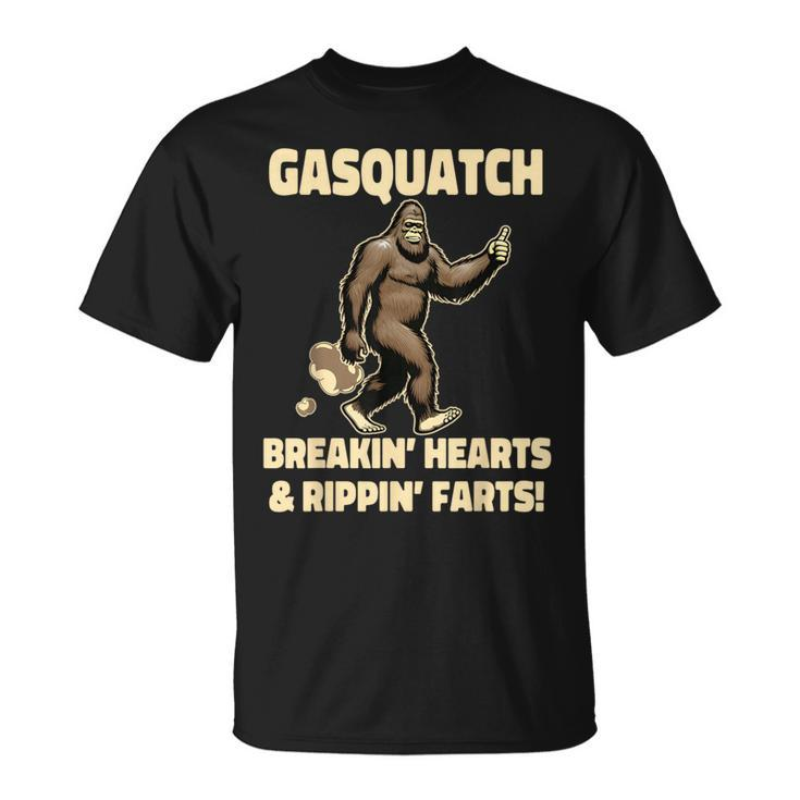 Farting Bigfoot Breaking Hearts And Ripping Farts Sasquatch T-Shirt
