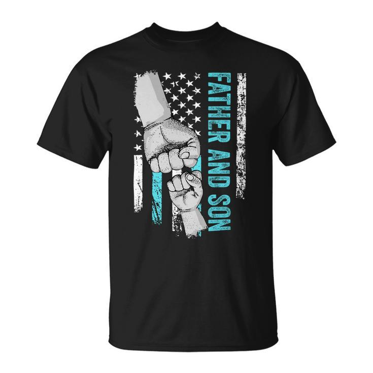 Father And Son American Flag Matching Fathers Day Father Son Unisex T-Shirt