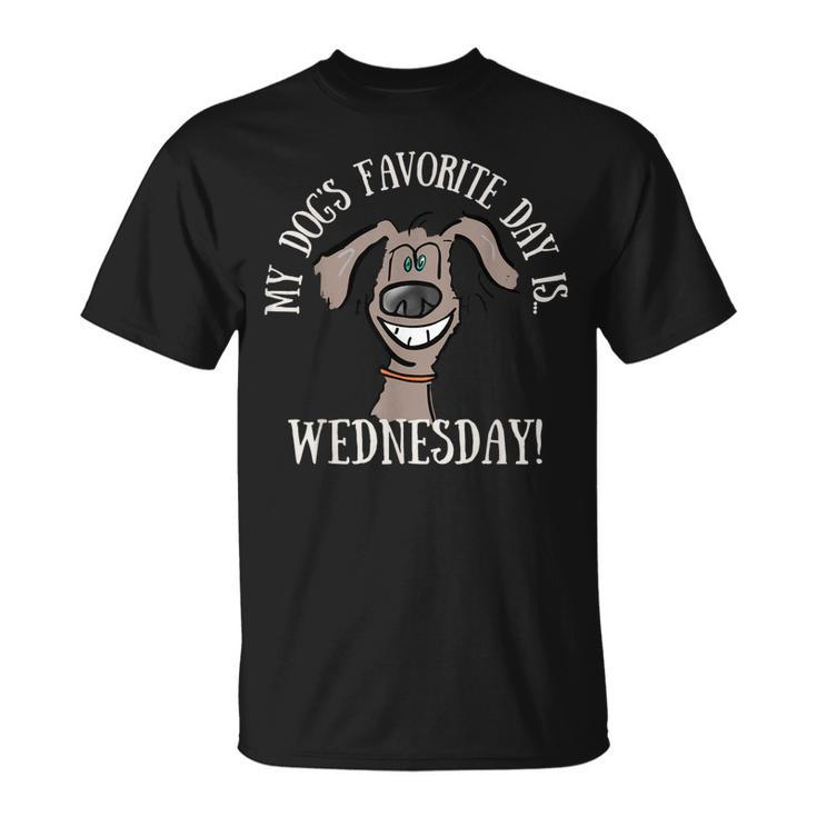 Fathers Day My Dogs Favorite Day Is Wednesday Hump Day T-shirt