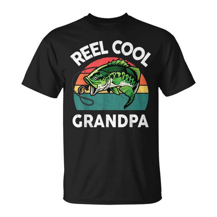Fathers Day Reel Cool Grandpa Dad Papa Pop-Pop Fishing T-shirt