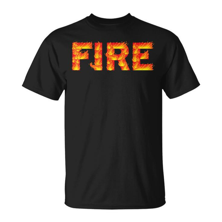 Fire And Ice Last Minute Halloween Matching Couple Costume T-Shirt