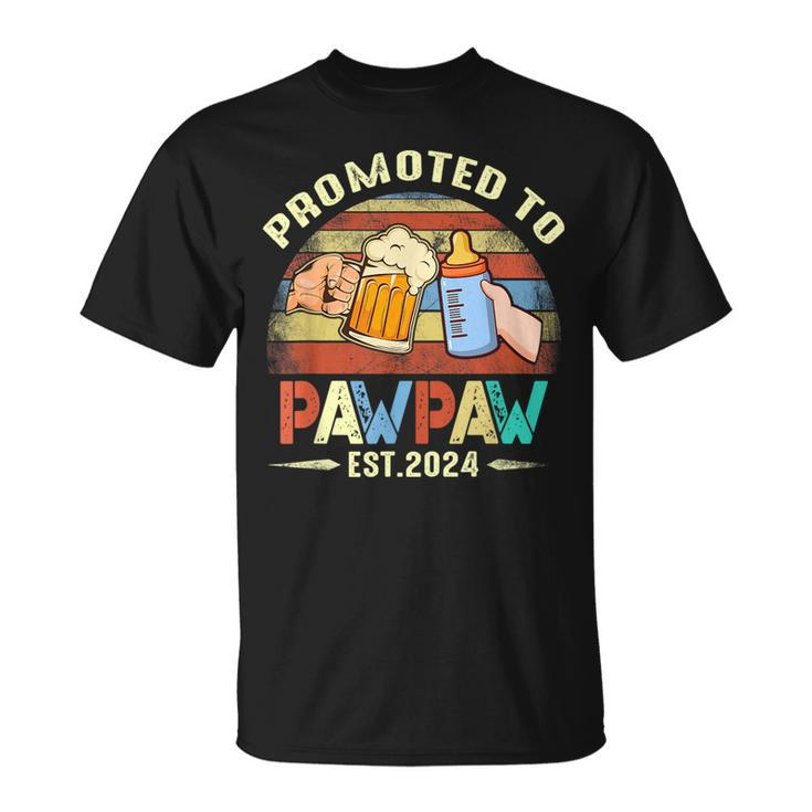 First Time Pawpaw New Dad Promoted To Pawpaw 2024 Unisex T-Shirt