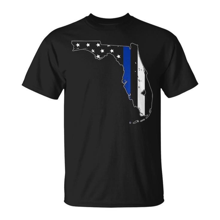 Florida Thin Blue Line Police State  Unisex T-Shirt