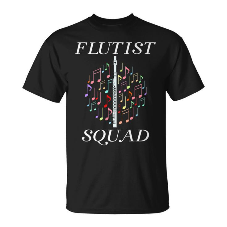 Flutist Squad Orchestra Musician Flute Player T-Shirt