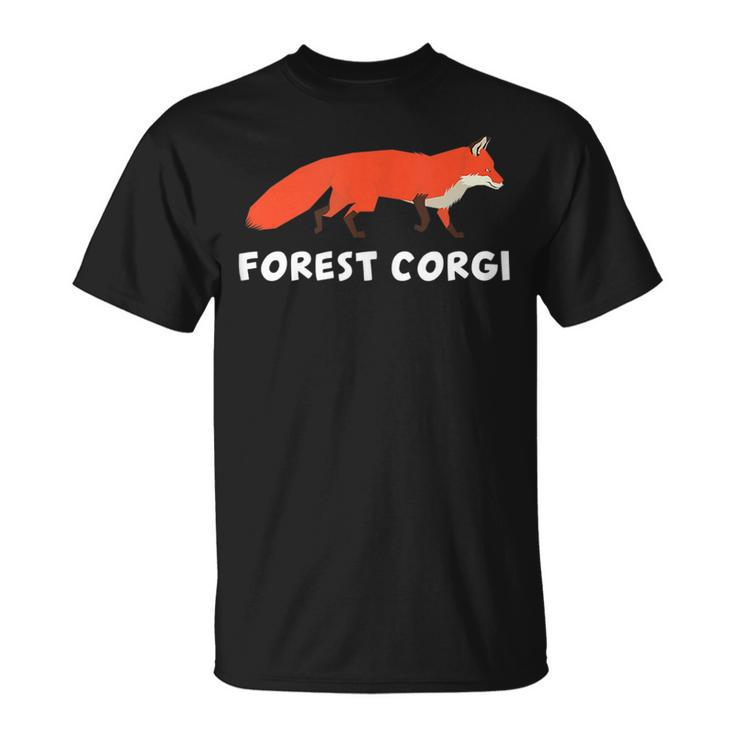 Forest Corgi Fox Funny Renamed Animals Meme  Unisex T-Shirt