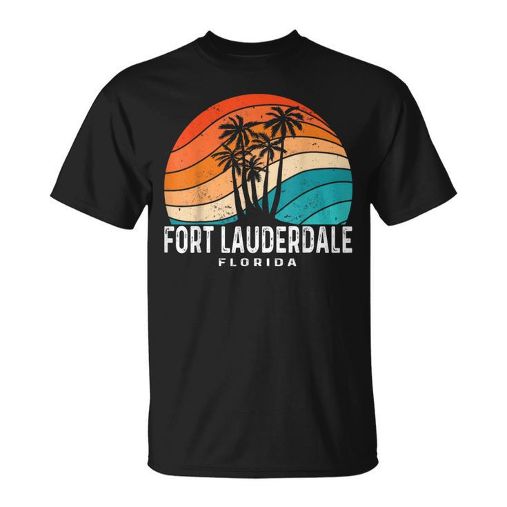 Fort Lauderdale Beach Florida Palm Tree Beach Souvenir  Unisex T-Shirt