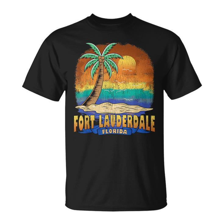 Fort Lauderdale Florida | Vintage Distressed Souvenir  Unisex T-Shirt