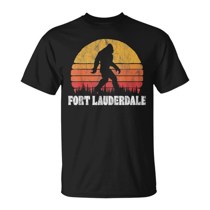 Fort Lauderdale Vintage Eighties Bigoot Retro Sunset  Unisex T-Shirt