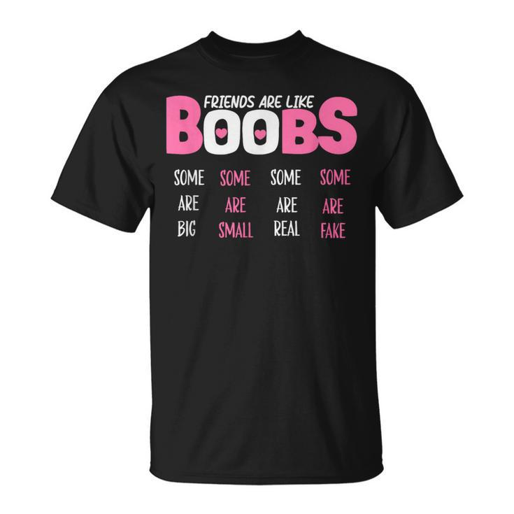 Friends Are Like Boobs Some Are Big Some Are Small T-Shirt