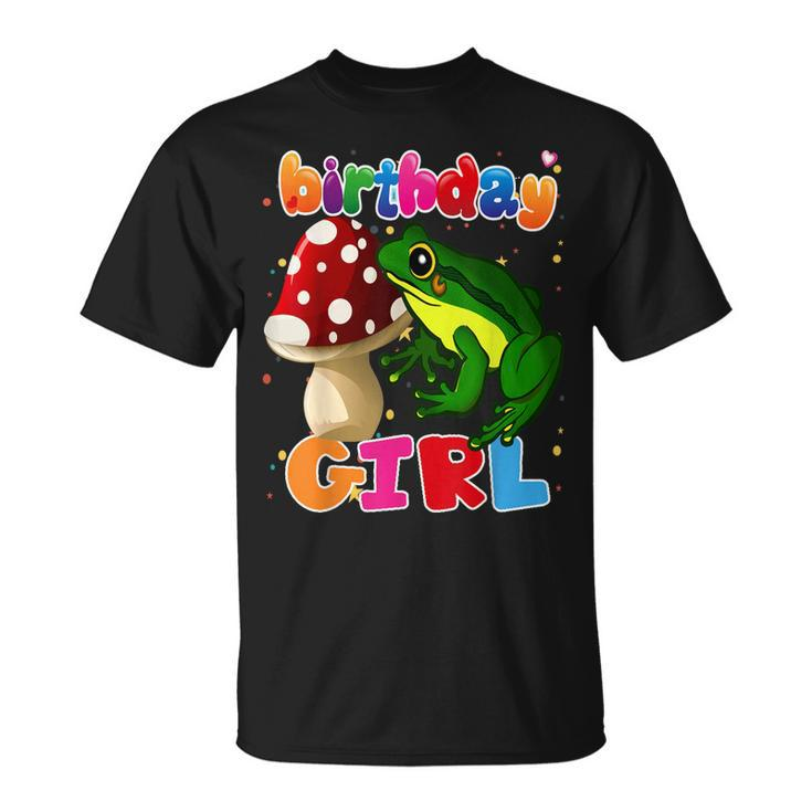 Frog Birthday Girl Its My Birthday Girl Frog Party  Unisex T-Shirt