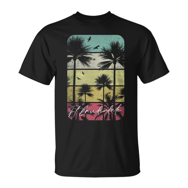 Ft Fort Lauderdale Florida Retro Vintage Beach Surf Surfing  Unisex T-Shirt