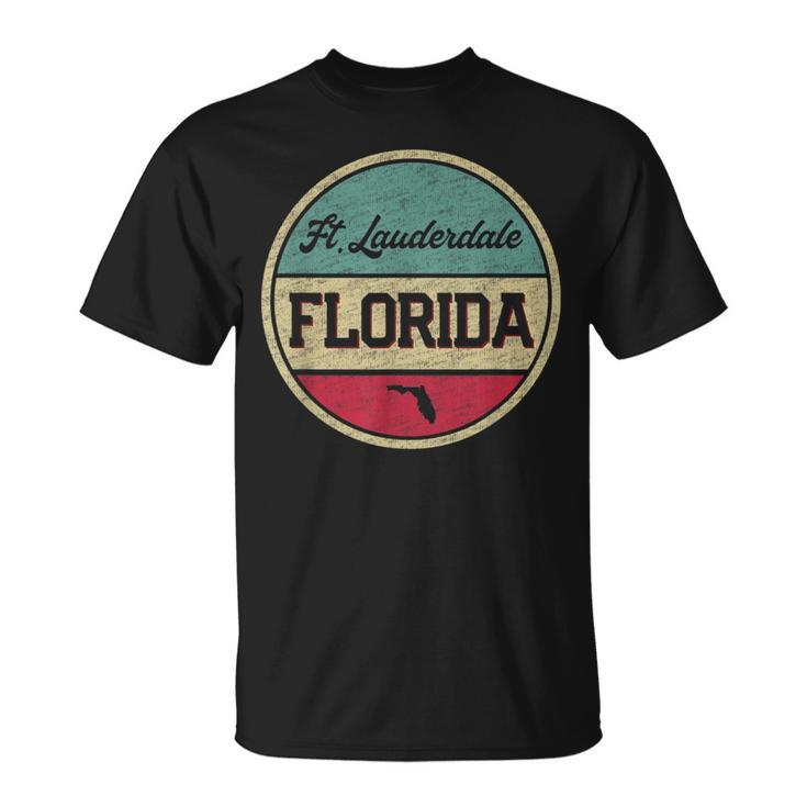 Ft Fort Lauderdale Florida Vintage 70S 80S Retro Style  Unisex T-Shirt