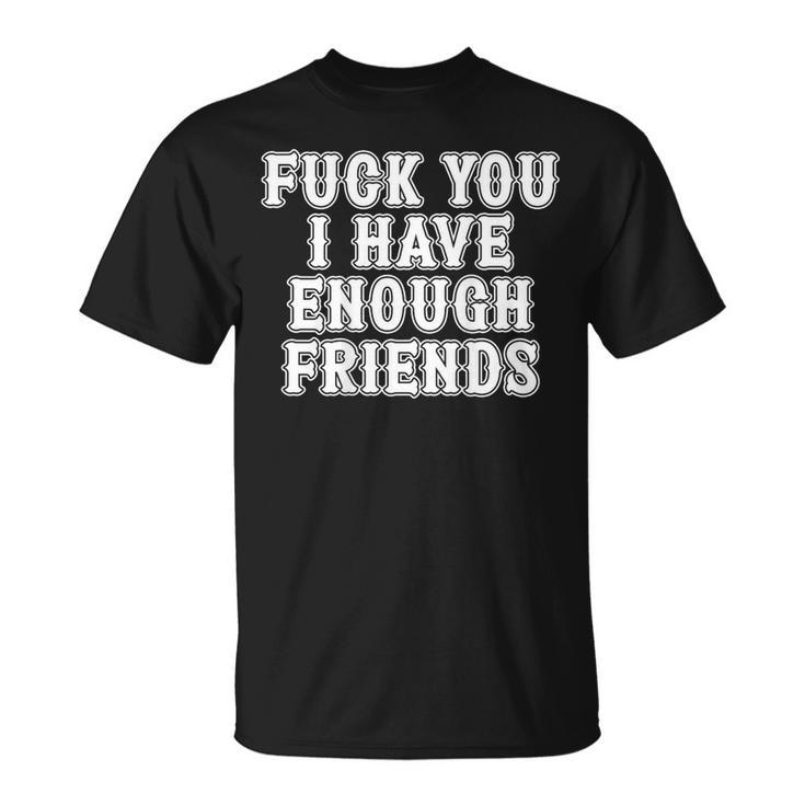 Fuck You I Have Enough Friends In Back Graphic Unisex T-Shirt