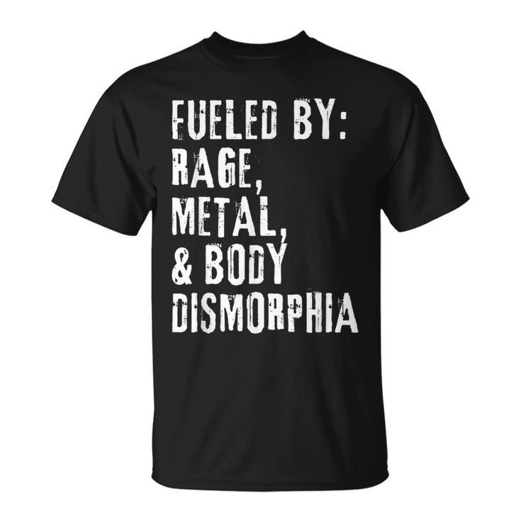 Fueled By Rage Metal & Body Dysmorphia Apparel T-Shirt