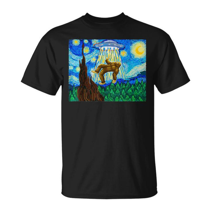 Bigfoot Bigfoot Starry Night Sasquatch Bigfoot T-Shirt