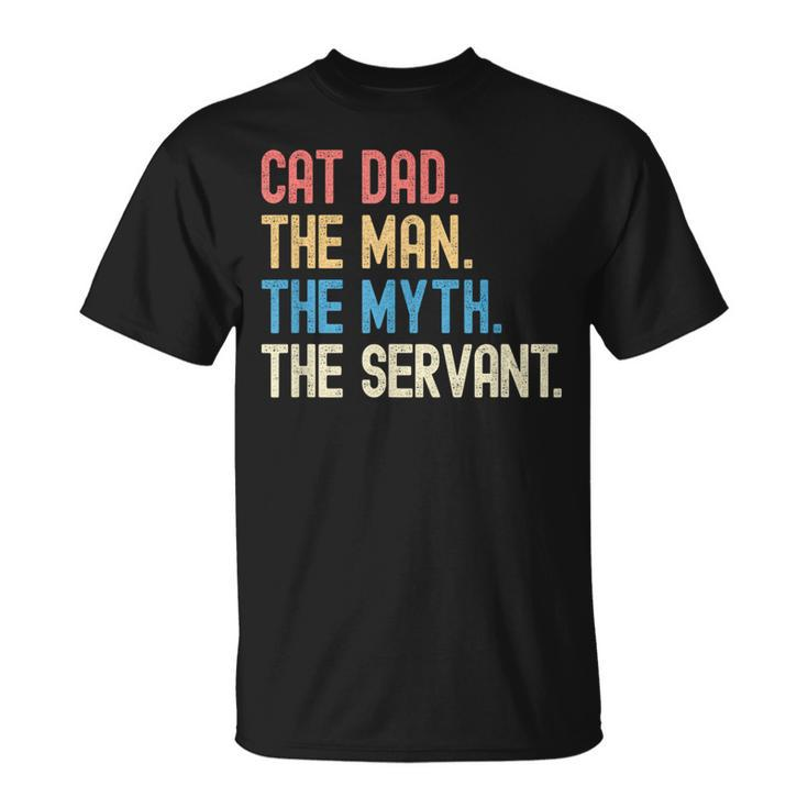 Funny Cat Dad Fathers Day Vintage Ever Cat Lover Daddy Retro  Unisex T-Shirt