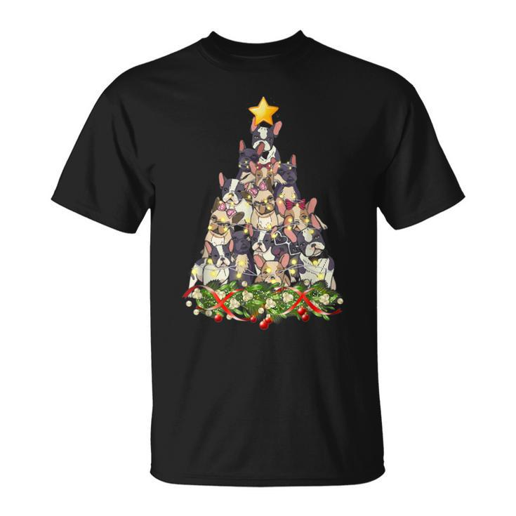 Christmas Tree French Bulldog Ugly Christmas Sweaters T-Shirt