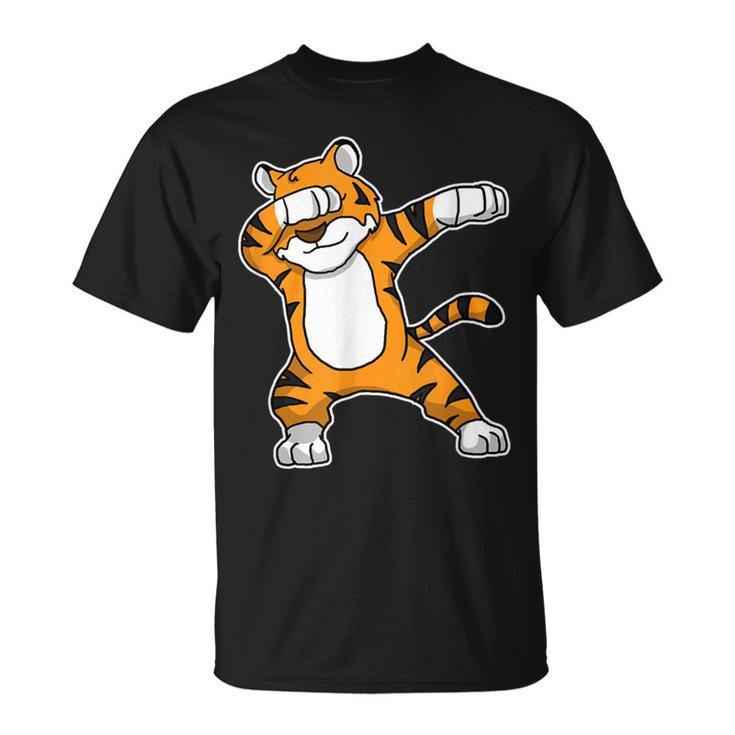 Dabbing Tiger Dab Dance Cool Cat Tiger Lover T-Shirt