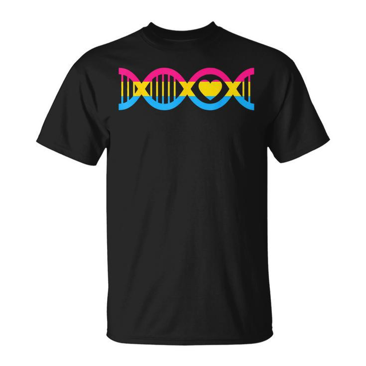 Funny Dna Heart Lgbt Gay Pride Flag Month Lgbtq Pansexual  Unisex T-Shirt