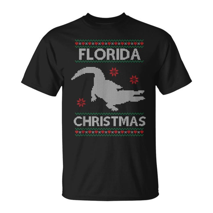Florida Christmas Holiday Ugly Sweater Style T-Shirt