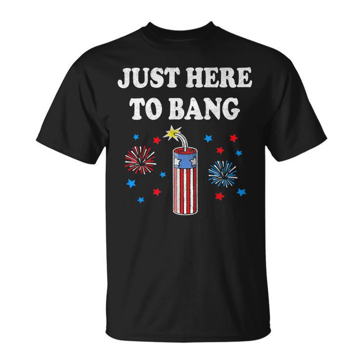 Funny Fourth Of July 4Th Of July Im Just Here To Bang 4 Unisex T-Shirt