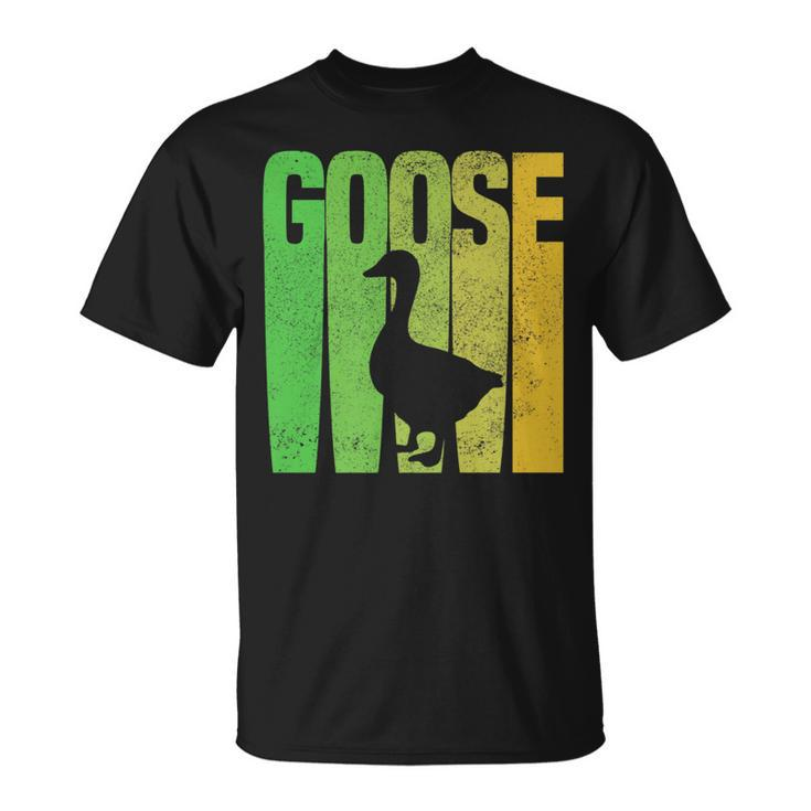 Funny Goose Designs For Kids Retro Grey Whisperer Farm Bird   Unisex T-Shirt