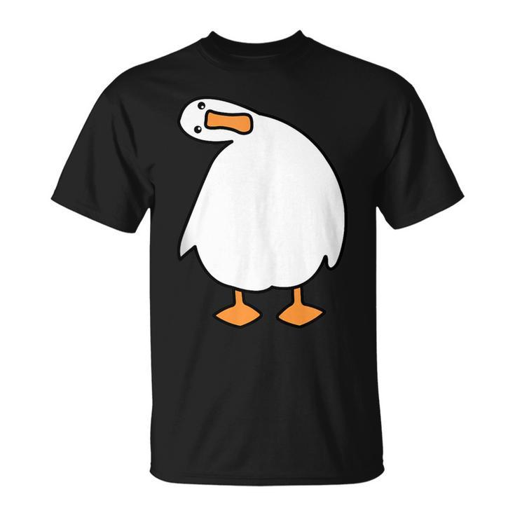 Funny Goose With Crazy Look  Unisex T-Shirt