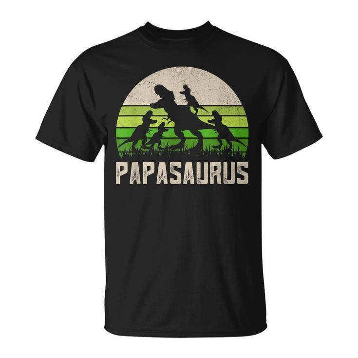 Funny Grandpa  Papasaurus Dinosaur 4 Kids Fathers Day  Unisex T-Shirt