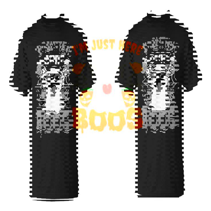 Halloween Ghost Costume I'm Just Here For The Boos T-Shirt