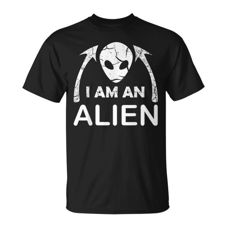 Funny Halloween Gift Alien Costume Boys Girls I Am An Alien  Unisex T-Shirt