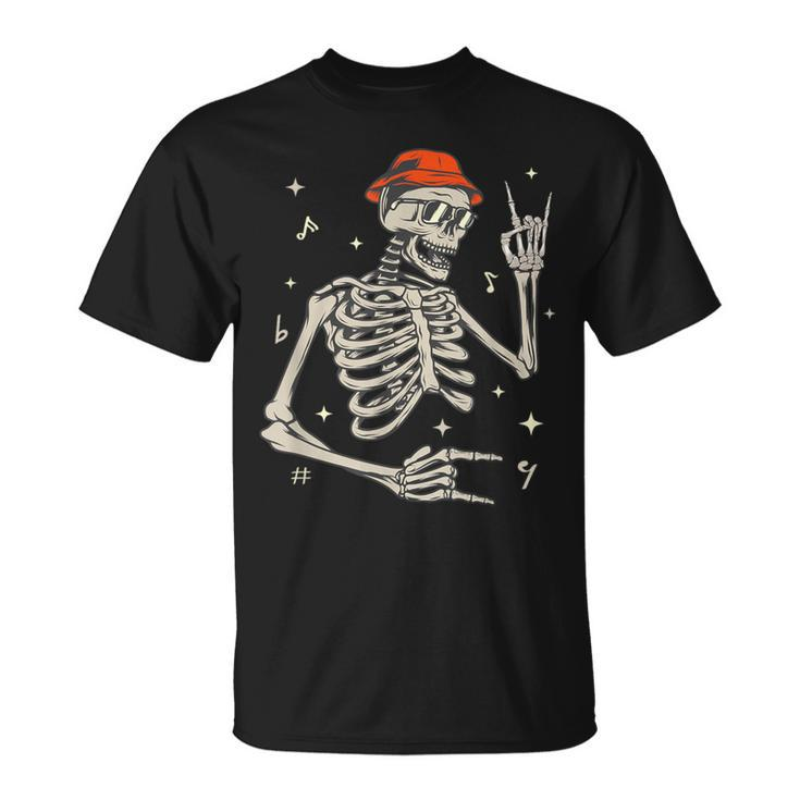 Halloween Rocker Skeleton Hand Rock On Costume T-Shirt