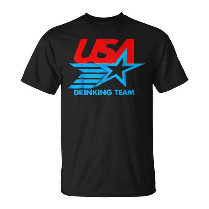Funny Independence Day T  Usa Drinking Team 4Th Of July Unisex T-Shirt