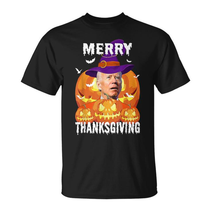 Joe Biden Confused Merry Thanksgiving For Halloween T-Shirt