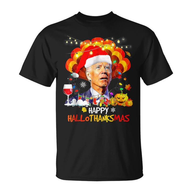 Joe Biden Happy Hallothanksmas Merry Halloween T-Shirt