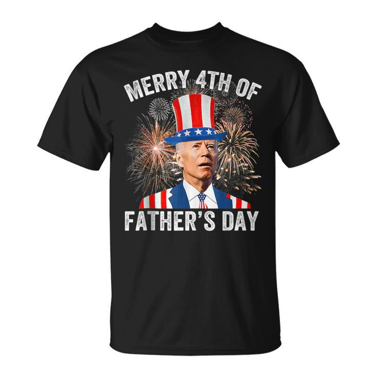 Funny Joe Biden Merry 4Th Of Fathers Day Puzzled 4Th Of July  Unisex T-Shirt