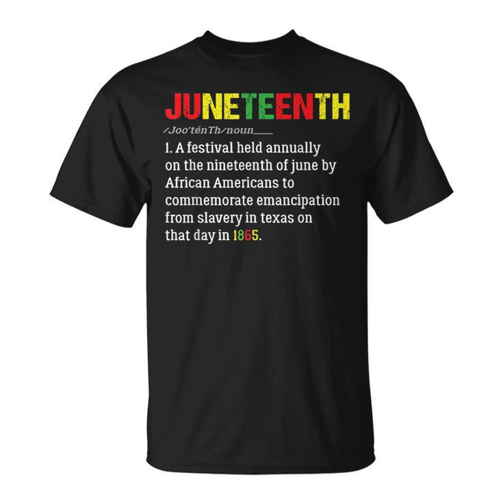 Funny Junenth Difenition Black History Month Pride Men Pride Month Funny Designs Funny Gifts Unisex T-Shirt